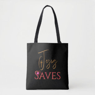 Christus Jesus rettet Kreuz Herz Tasche