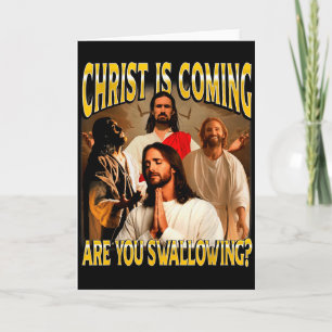 Christus kommt, bereite dein Herz Retro Männer Fra Karte