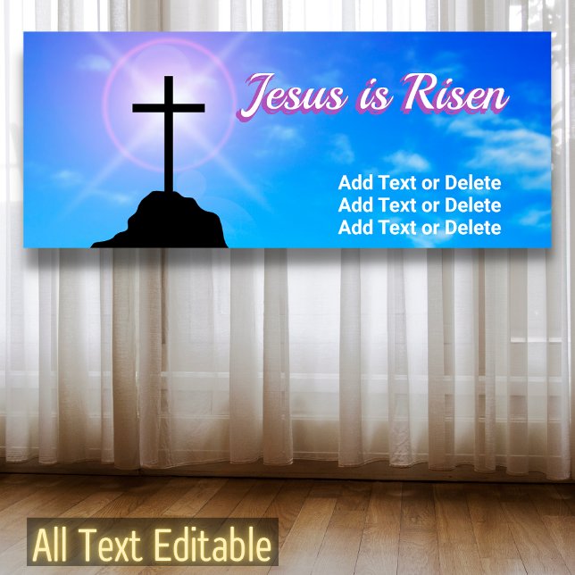 Christus Kreuz Jesus ist das Anbeten der Osterkirc Banner (Von Creator hochgeladen)