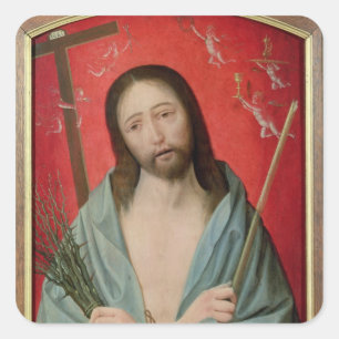 Christus Leidenschaft Quadratischer Aufkleber