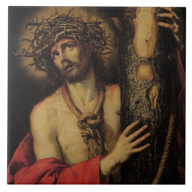 Christus, Mann von Sorgen, 1641 (Öl auf Leinwand) Fliese (Vorderseite)