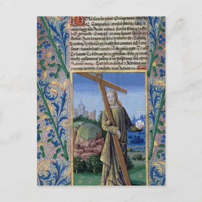 Christus mit dem Kreuz und dem Orb Postkarte (Vorderseite)