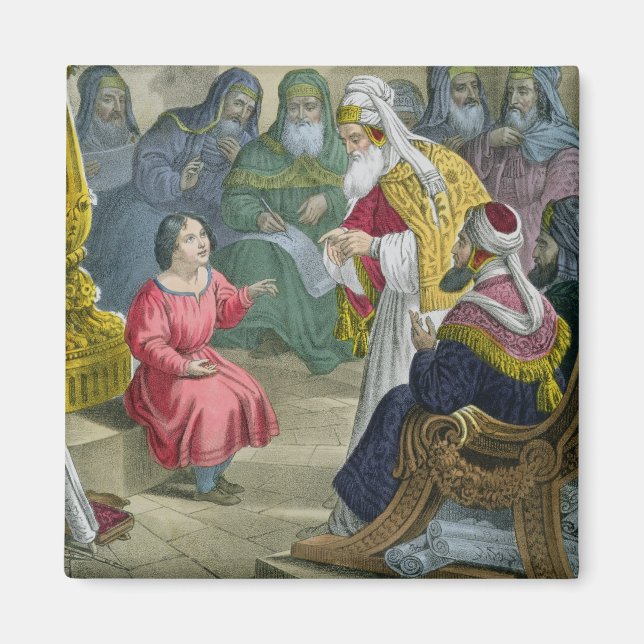 Christus mit den Ärzten im Tempel, aus einer Bibel Magnet (Vorne)