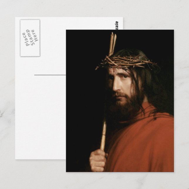 Christus mit Thorns. Fine Art Oaster Postkarte (Vorne/Hinten)