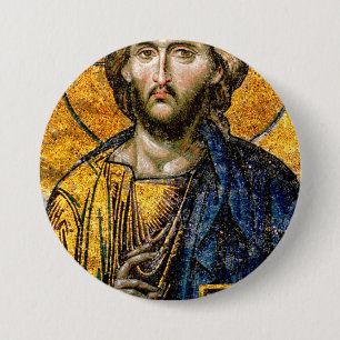 Christus Pantokrator-Mosaik Button