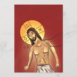 Christus Papier Ikonenkarte Dankeskarte