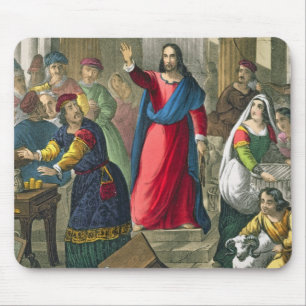 Christus reinigt den Tempel, von einem Bibel Mousepad