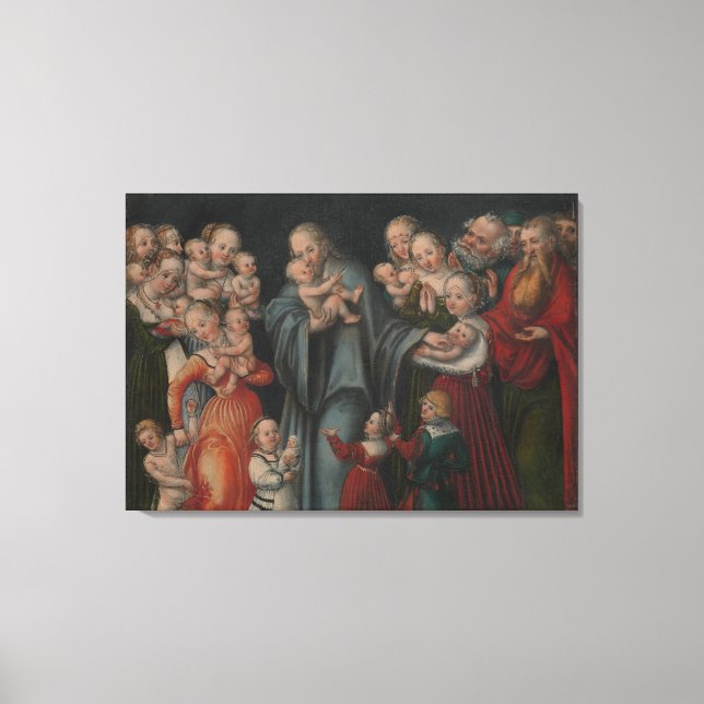 Christus Segen für die Kinder Mauer Kunst Leinwand (Vorderseite)