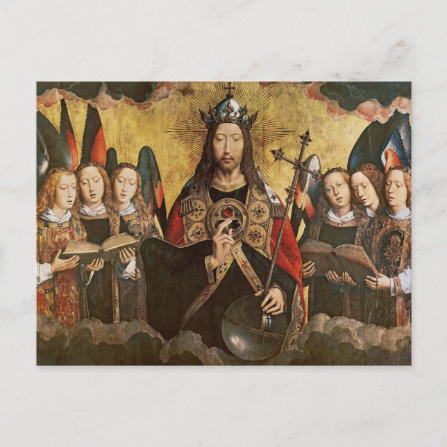 Christus-Segen, zentrale Platte von einem Postkarte (Vorderseite)