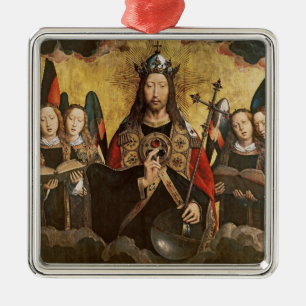 Christus-Segen, zentrale Platte von einem Silbernes Ornament