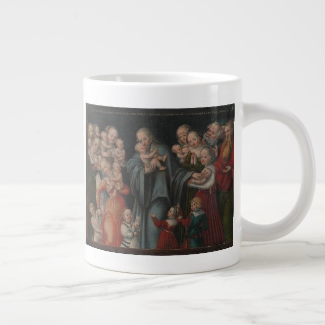 Christus segnet die Kinder Jumbo-Tasse (Rechts)