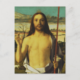 Christus segnet von Giovanni Bellini Postkarte