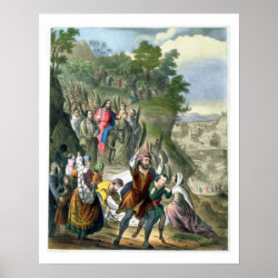Christus Siegeseintritt in Jerusalem, von einem Bi Poster