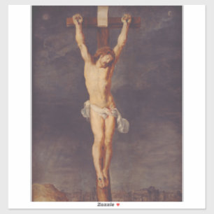Christus tot am Kreuz von Peter Paul Rubens Kunst Aufkleber