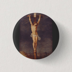 Christus tot am Kreuz von Peter Paul Rubens Kunst Button