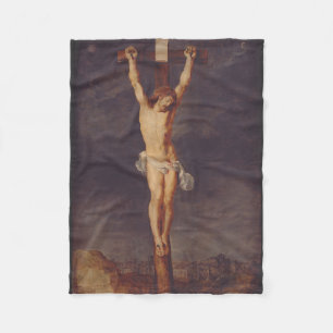 Christus tot am Kreuz von Peter Paul Rubens Kunst Fleecedecke
