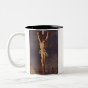 Christus tot am Kreuz von Peter Paul Rubens Kunst Zweifarbige Tasse