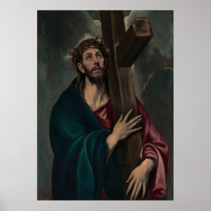 Christus trägt das Kreuz (Dunkel) Poster