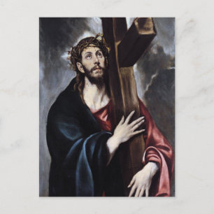 Christus trägt das Kreuz von El Greco Postkarte