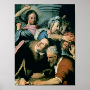 Christus treibt die Moneychanger Poster