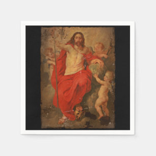 Christus triumph über Tod und Sohn Serviette