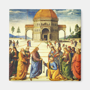 Christus übergibt die Schlüssel an den Heiligen Pe Magnet
