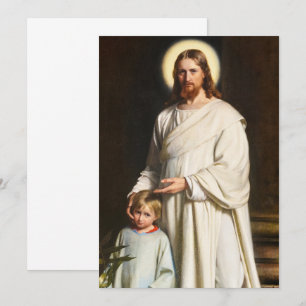 Christus und das junge Kind von Carl Heinrich Bloc Einladung