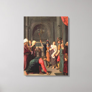 Christus und der Frau eingelassene Ehebruch Leinwanddruck