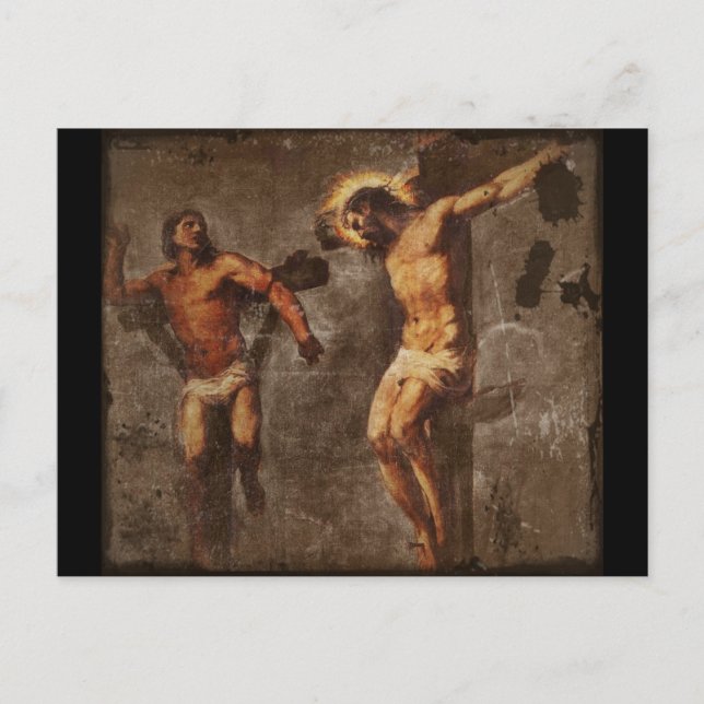 Christus und der gute Dieb Postkarte (Vorderseite)