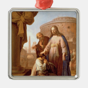 Christus und der reiche junge Machthaber, 1640 Silbernes Ornament