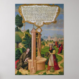Christus und die Frau aus Samaria am Brunnen Jakob Poster