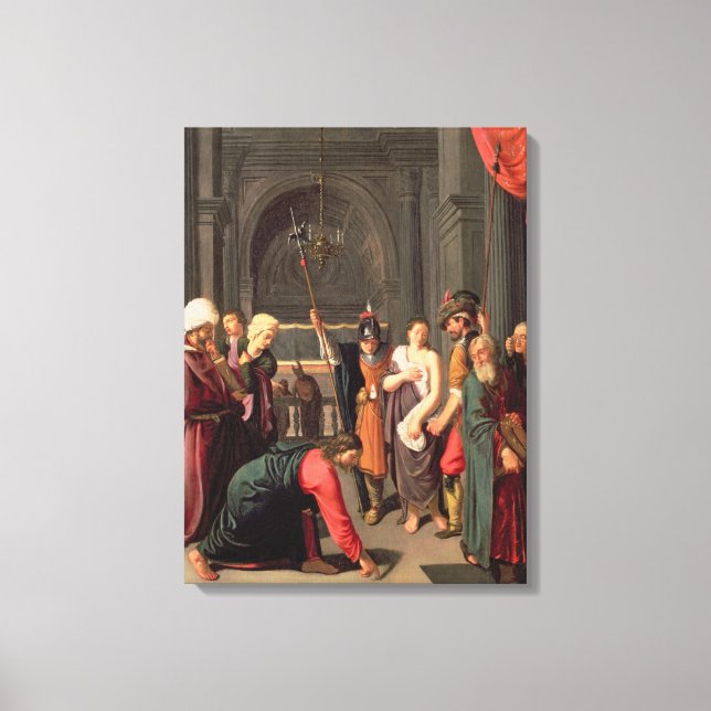 Christus und die Frau, die im Erwachsenenalter auf Leinwanddruck (Vorderseite)