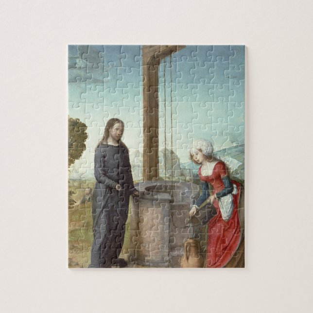 Christus und die Frau von Samaria, c.1500 (Öl auf (Vertikal)