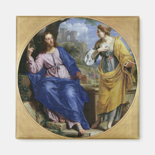 Christus und die Frau von Samaria Magnet