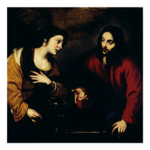 Christus und die Frau von Samaria Poster