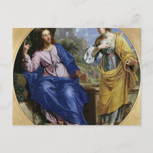 Christus und die Frau von Samaria Postkarte (Vorderseite)