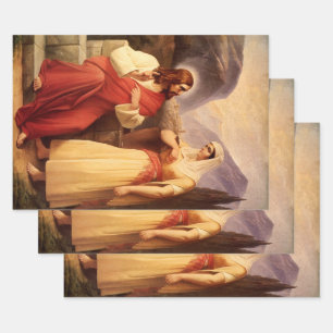 Christus und die Samariterin von Christian Schleis Geschenkpapier Set