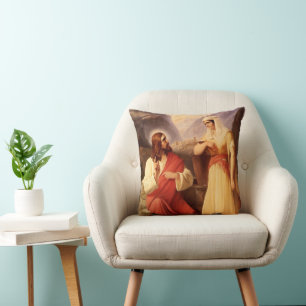 Christus und die Samariterin von Christian Schleis Kissen