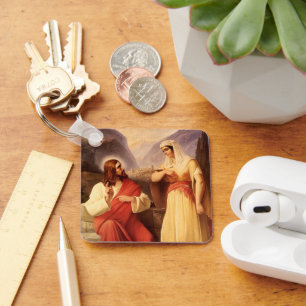 Christus und die Samariterin von Christian Schleis Schlüsselanhänger
