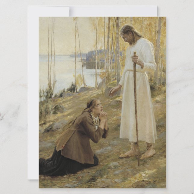 Christus und Mary Magdalene im finnischen ländlich Karte (Vorderseite)