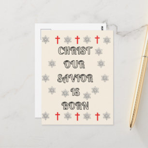 Christus unser Erlöser ist geboren Christliches We Postkarte