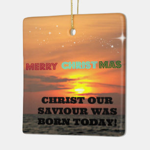 Christus, unser Erretter war heute Geboren Keramikornament