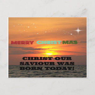 Christus, unser Erretter war heute Geboren! Postkarte