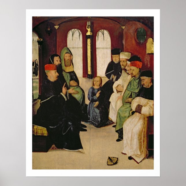 Christus unter den Ärzten (Öl auf Tafel) Poster (Vorne)