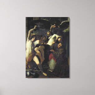 Christus verehrte durch Engel, St. Sebastian Leinwanddruck