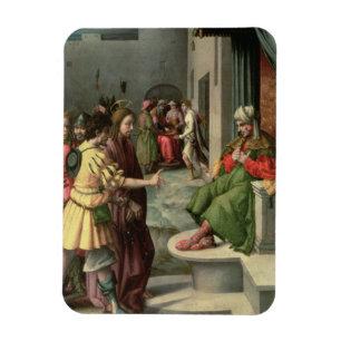 Christus vor Caiaphas, c.1535 (Öl auf Platte) Magnet