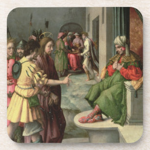 Christus vor Caiaphas, c.1535 (Öl auf Platte) Untersetzer