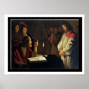 Christus vor Caiaphas (Öl auf Leinwand) Poster