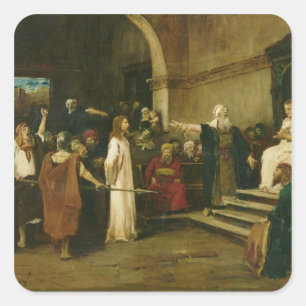 Christus vor Pilatus, 1880 Quadratischer Aufkleber