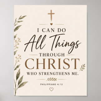 Christus-Wandkunst 'Ich kann alles durch Christus Poster
